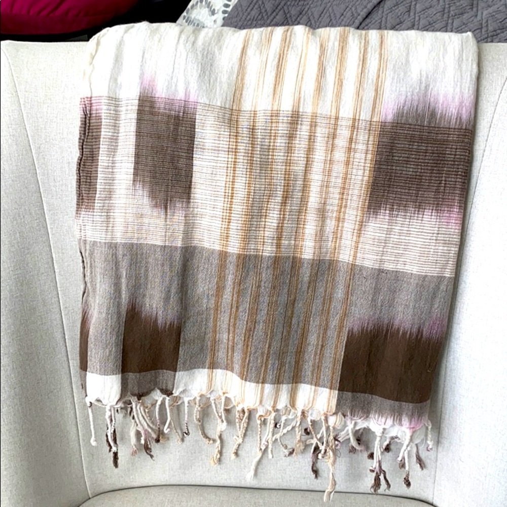 BCBGeneration Ikat Ombré Plaid Scarf